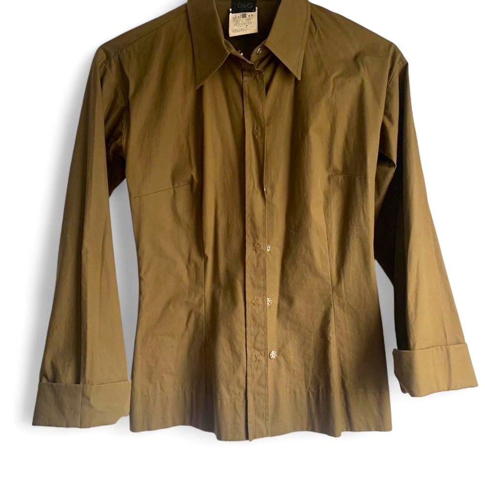 Dolce & Gabbana Vintage Olive Button Up Shirt